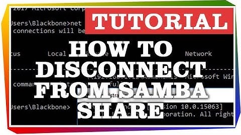 How to Disconnect from Samba Share on Windows 10