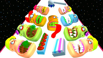 NOOB vs PRO vs HACKER TEETH RUNNER LEVELUP (Max Level) 3D Gameplay