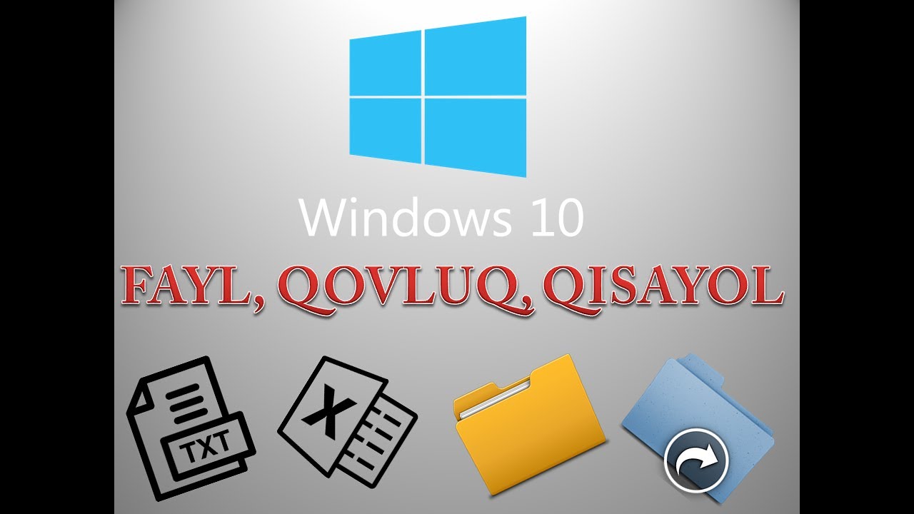 Windows 10 Dərs 4. File, Qovluq, Qısayol və onların kontekst menyuları.