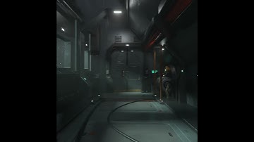 spaceship corridor real time eevee render