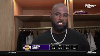 Lebron James Postgame Interviews Los Angeles Lakers Beat Denver Nuggets 127-125 In Ot