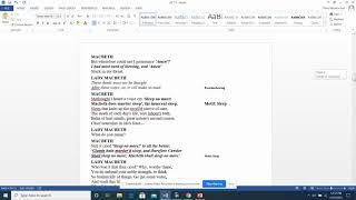 Act II: Macbeth- Annotation and summary help