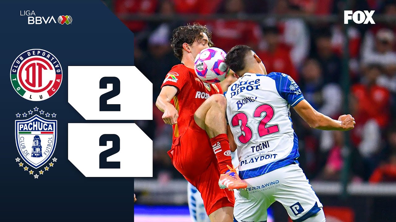 TOLUCA 2-2 PACHUCA | RESUMEN | LIGA MX | APERTURA 2025 | JORNADA 15