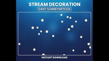 Daisy White Flower Stream Overlay – Animated Twitch & OBS Overlay