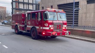 Boston Fire | Spare X Tower Ladder 3 and Engine 10 responding