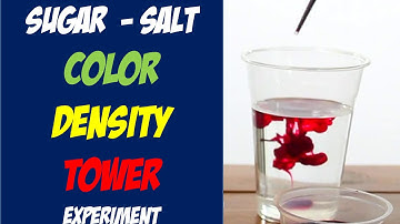 Salt + Sugar Density Color Tower experiment