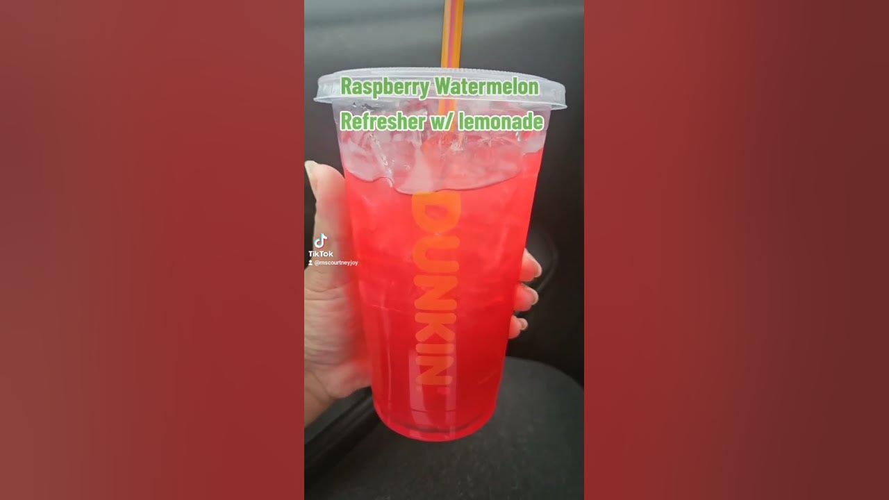 raspberry-watermelon-refresher-lemonade-from-dunkin-donuts-youtube
