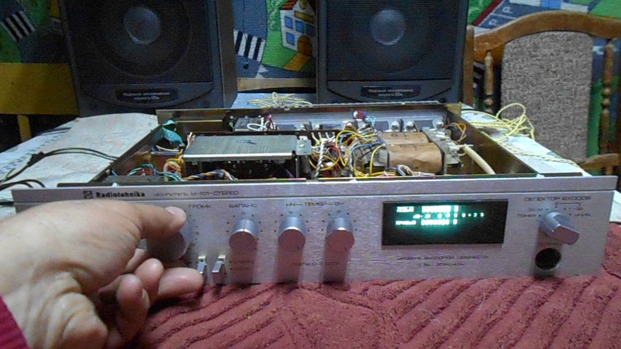 Усилитель радиотехника 101 стерео - YouTube