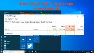 100% disk usage in windows - how to fix it