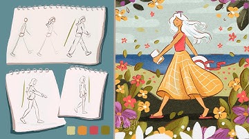 Draw PEOPLE in MOTION: Capture Movement in Character Illustration (Procreate Class Trailer)