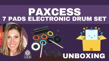 7 Pads Electronic Drum Set, Roll-Up Drum Practice Pad Drum Kit with Headphone Jack Built-in UNBOXING