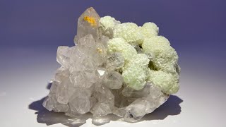 Prehnite and Quartz, Rocks and Minerals from China