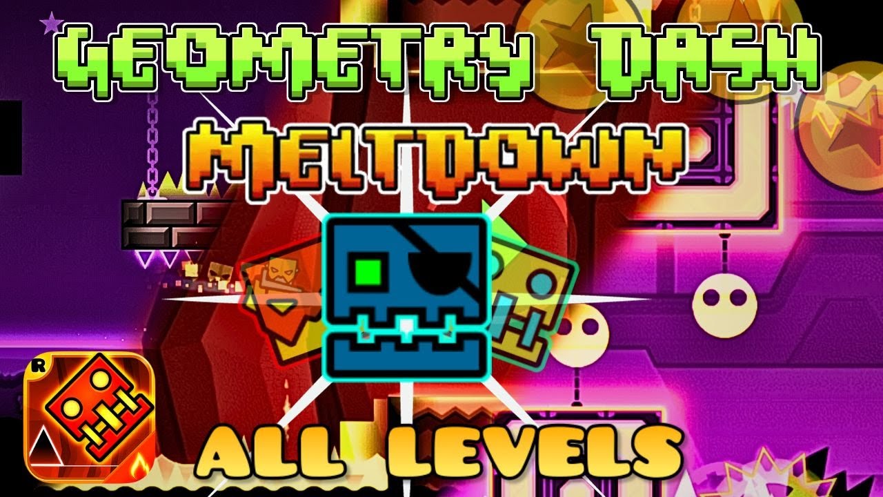 Todo los niveles de Geometry Dash Meltdown - YouTube