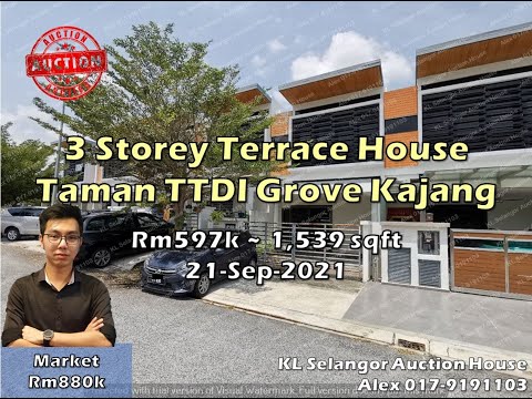 【Auction Review】3 Storey Terrace House, TTDI Grove Kajang - 21-Sep-2021