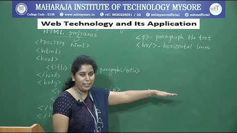 HTML Tags|7th semester|CS&E|Module-1|Web Technology & Its Applications|Session-3