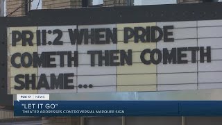 “Let it go” – Lowell theater startled by response to sign ahead of city’s Pride celebration