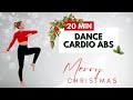 🔥20 Min CARDIO AEROBICS for Ab Lines, Small Waist &amp; Flat Belly🔥KNEE FRIENDLY🔥NO JUMPING🔥🎄☃️🎅🎵