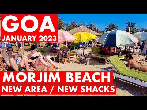 Morjim Beach - January 2023 | Goa Vlog | North Goa | Famous Russian Beach | Shacks & Prices |