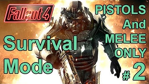 FALLOUT 4 (Survival Mode) PISTOLS AND MELEE ONLY Part 2 – Sentry Bot – Update 1.5 Walkthrough