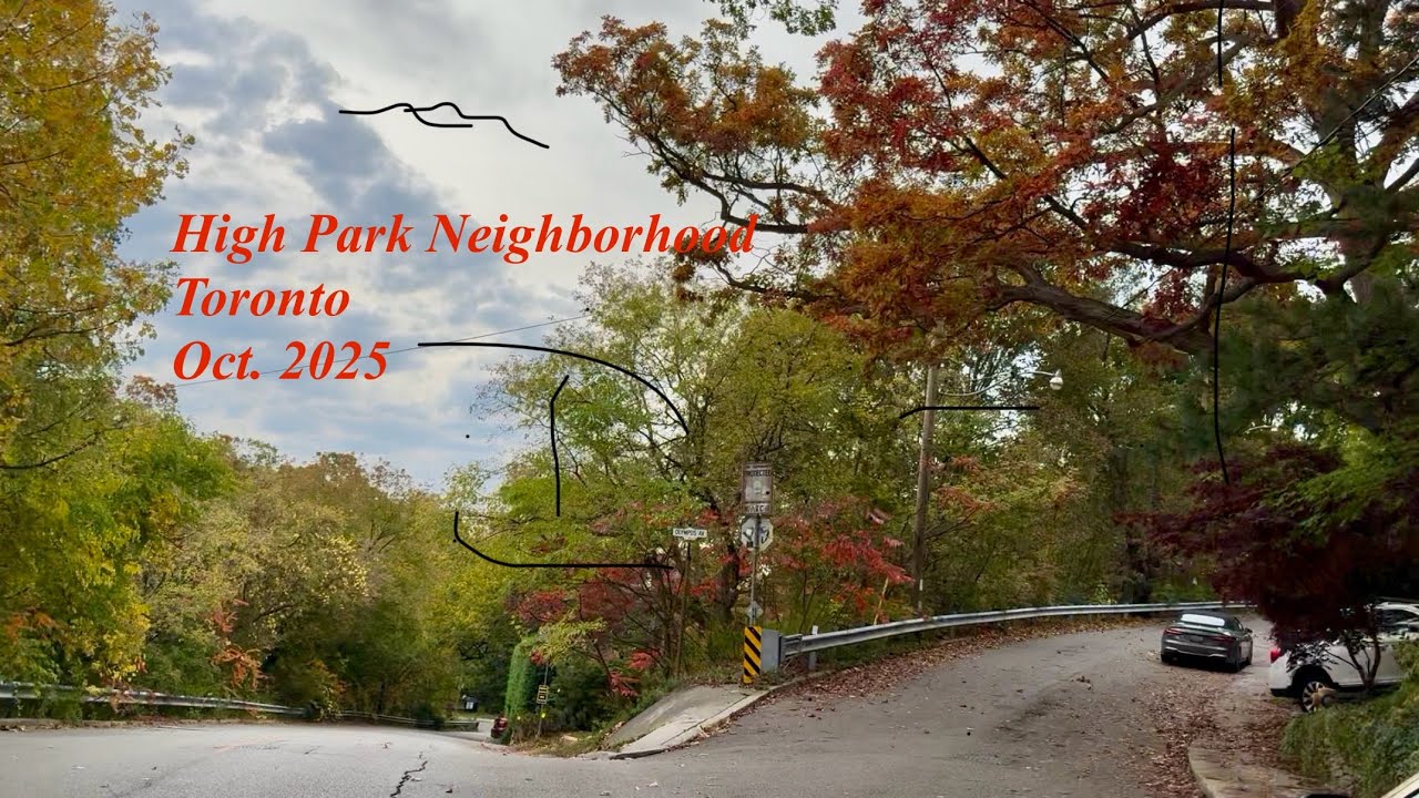 Driving Through Beautiful High Park Neighborhood, Toronto| محله های پارک تورنتو 