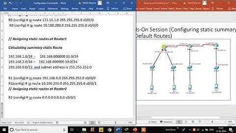 NHOP09 Static summay and default route lab5
