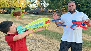 Download Lagu NERF BATTLE with Caleb and Dad \u0026 CATCHING FROGS! BACKYARD Adventures! MP3 Download Lagu NERF BATTLE with Caleb and Dad \u0026 CATCHING FROGS! BACKYARD Adventures! MP3