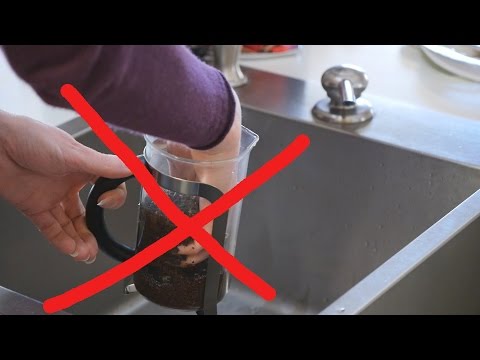 Smarter way to clean a French Press Coffee Maker