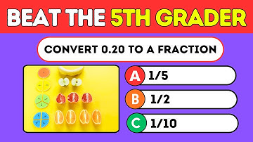 Are You Smarter Than a 5th Grader 🧠💡 Math Quiz for Grade 5 🎓 Part 2