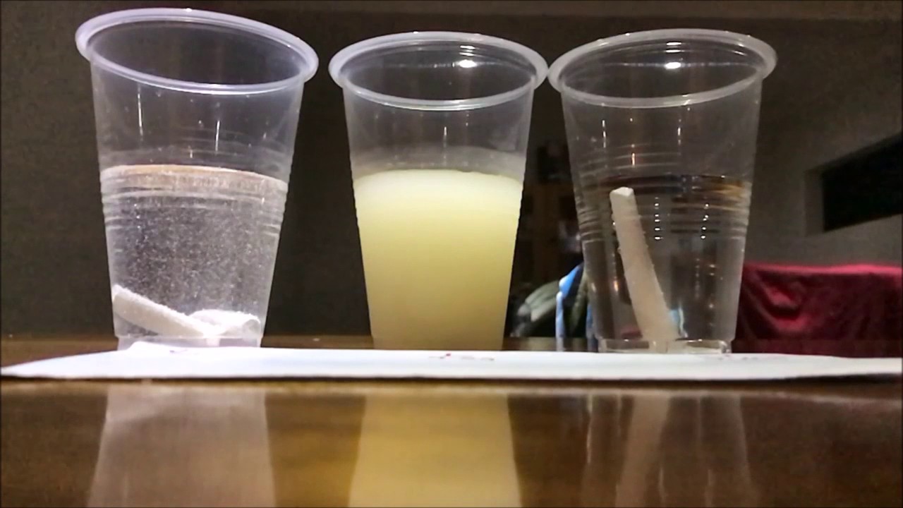 Chalk in lemon juice, vinegar and water YouTube