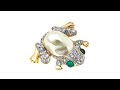 KJL By Kenneth Jay Lane Simulated Pearl And Crystal Frog KJL By Kenneth Jay Lane Simulated Pearl And Crystal Frog