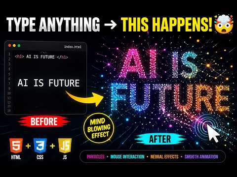 Type Anything → This Particle Animation Happens! (JavaScript Magic)