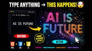 Type Anything → This Particle Animation Happens! (JavaScript Magic)