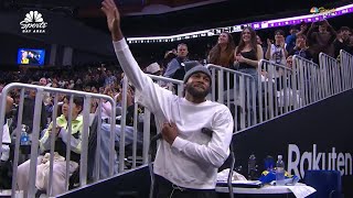 Moses Moody receives ovation from Warriors fans during Chase Center appearance | NBC Sports BA