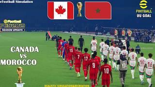 CANADA vs MOROCCO | World Cup 2026 | Round of 16 | eFootball PES 2021 Gameplay Simulation screenshot 5
