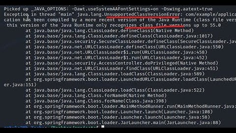 UnsupportedClassVersionError