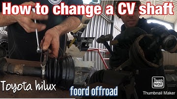 How to change a cv shaft - Toyota Hilux n70 kun26r 2007