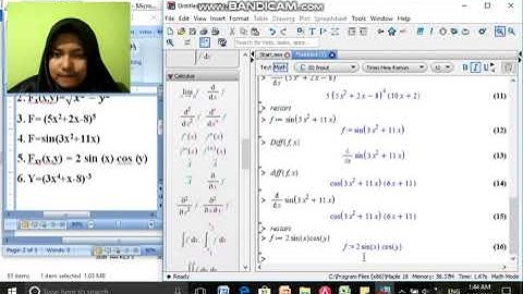 Diferensial menggunakan Aplikasi Maple