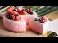 簡易免焗日式草莓稀有芝士蛋糕食譜 | Easy No-Bake Japanese Strawberry Rare Cheesecake Recipe