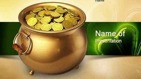 Pot of Gold Coins PowerPoint Template