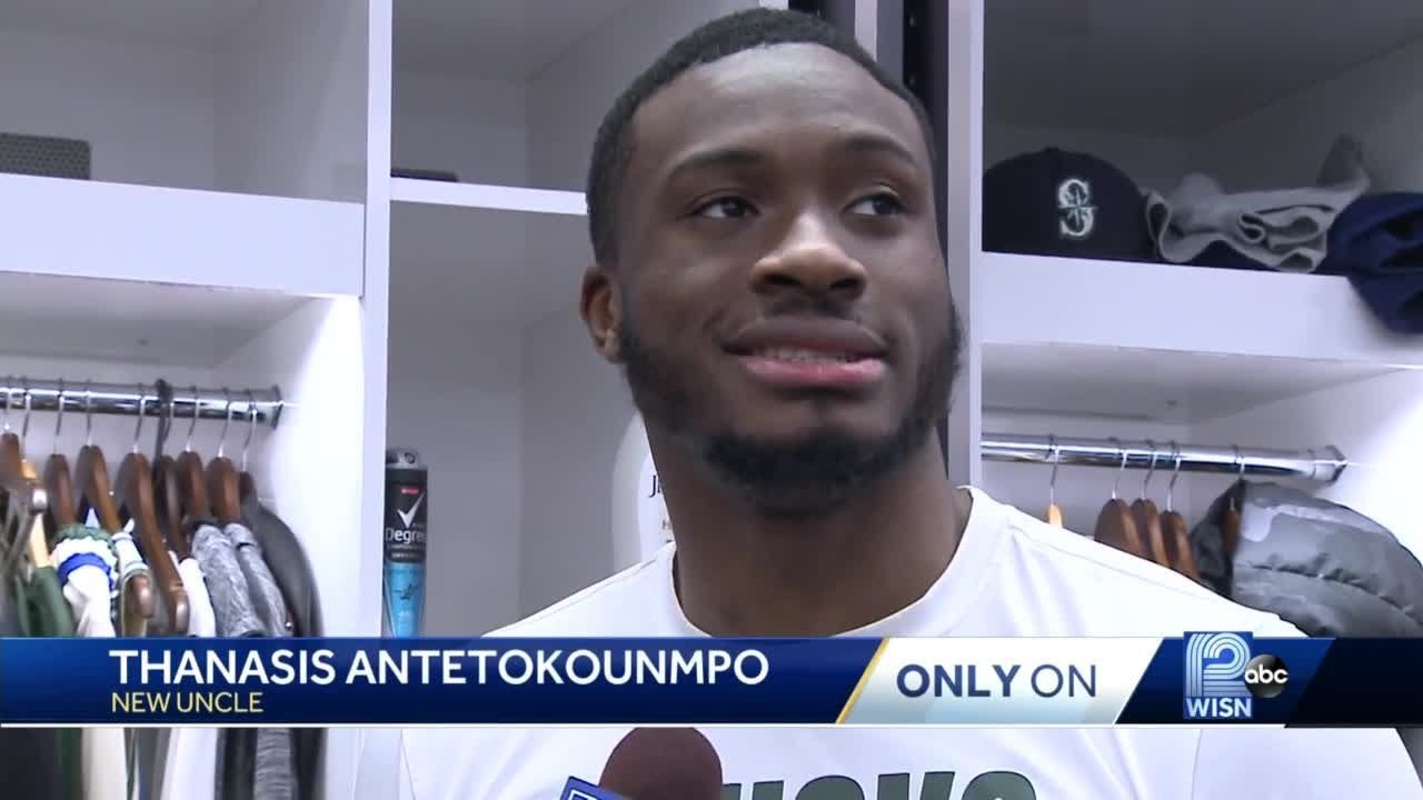 Giannis' brother excited to be a new uncle - YouTube