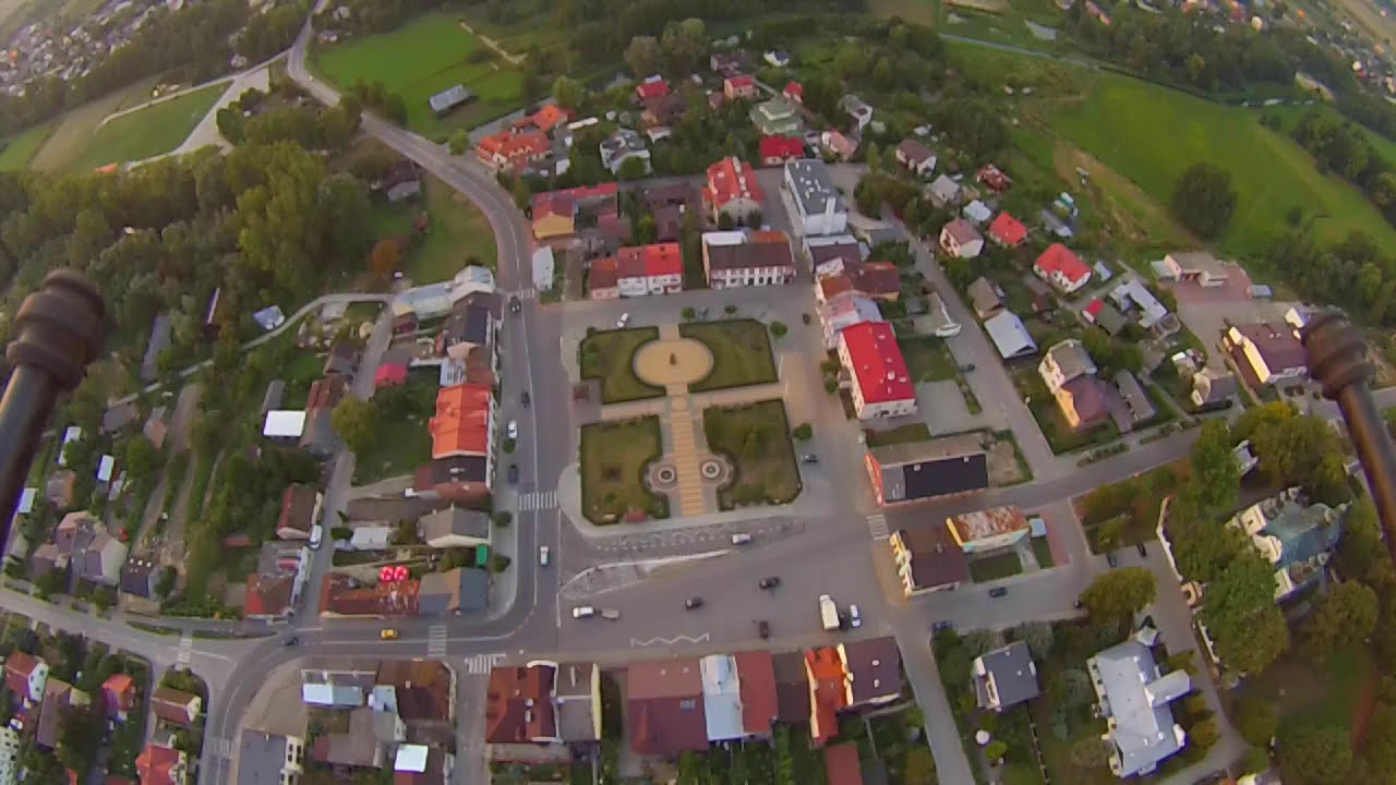 1km odległości Urzędów z drona 2015