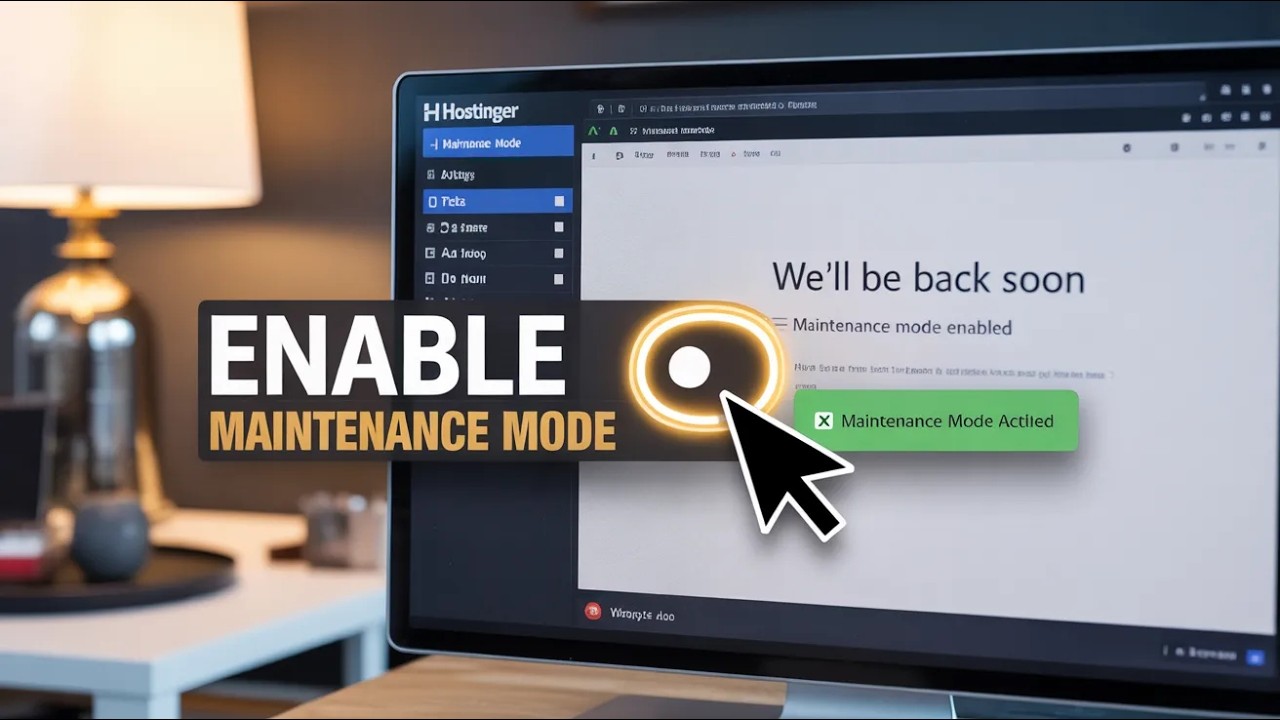 How To Enable Maintenance Mode In Hostinger