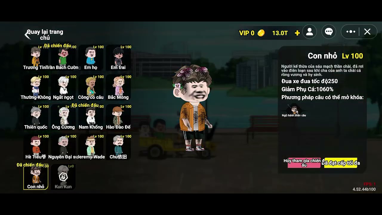 Cuối cùng cũng vào được game