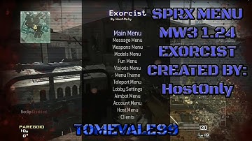 [MW3/1.24/PS3] Exorcist Mod menu SPRX +Download