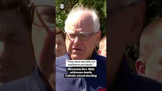 Minnesota Gov. Walz addresses deadly Catholic school shooting #shorts
