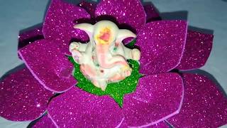 DIY CRAFT | Glitter Foam Sheet craft | small god / goddess flower Throne | home/pooja decoration |