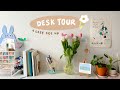 Desk tour 🪴 🌼 cozy desk set up