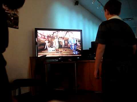 me and my friends playing kinect