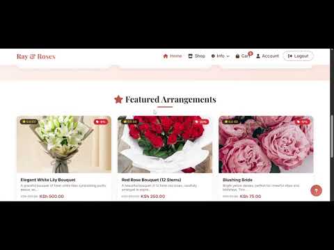 Modern Flower Shop Website using HTML CSS JavaScript PHP | Full Demo