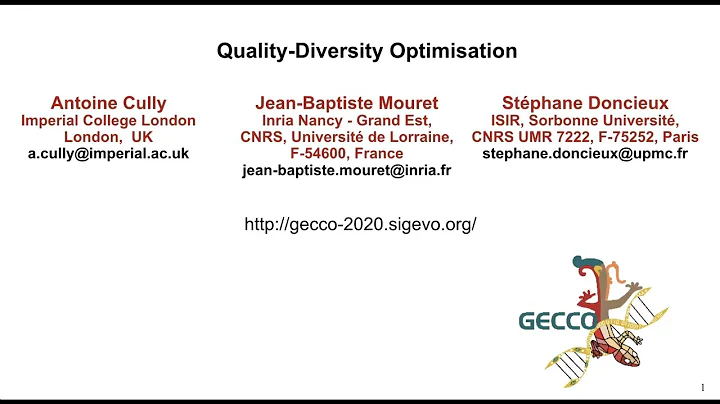 Tutorial on Quality-Diversity Optimisation